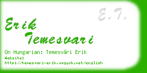 erik temesvari business card